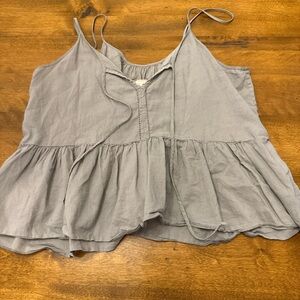 Aerie Light Gray Peplum Camisole